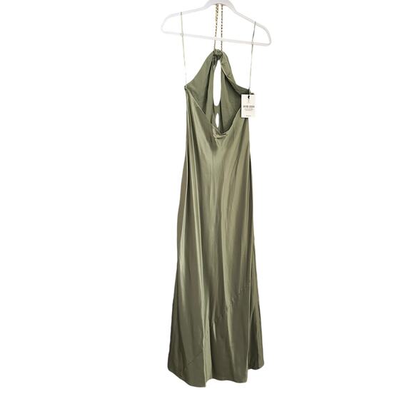 Reformation Yesenia Silk Dress Artichoke - Picture 8 of 13